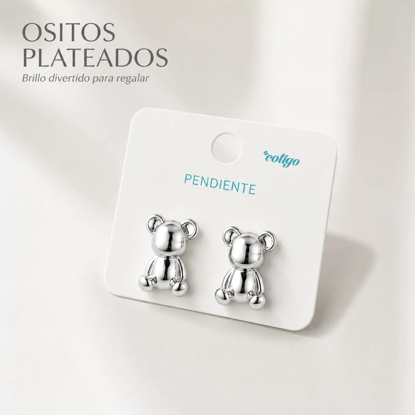 Pendiente de Plástico Metalizado