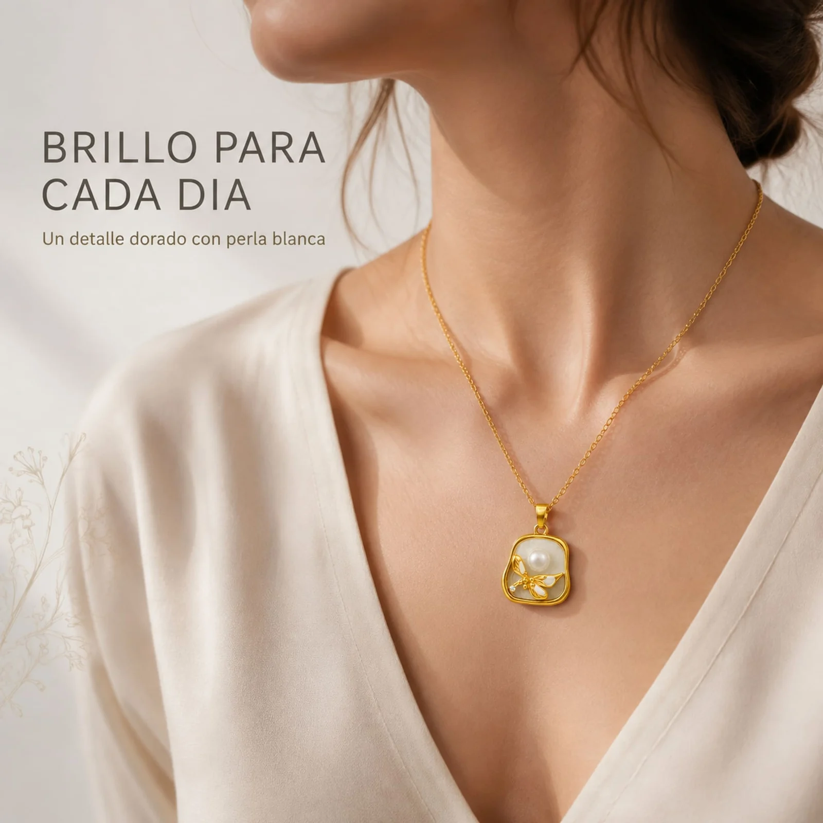 COLGANTE CHAPADO ORO 14K CON CIRCONITA