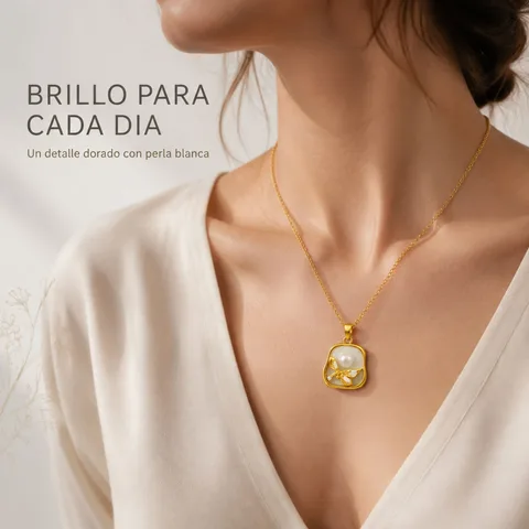 COLGANTE CHAPADO ORO 14K CON CIRCONITA