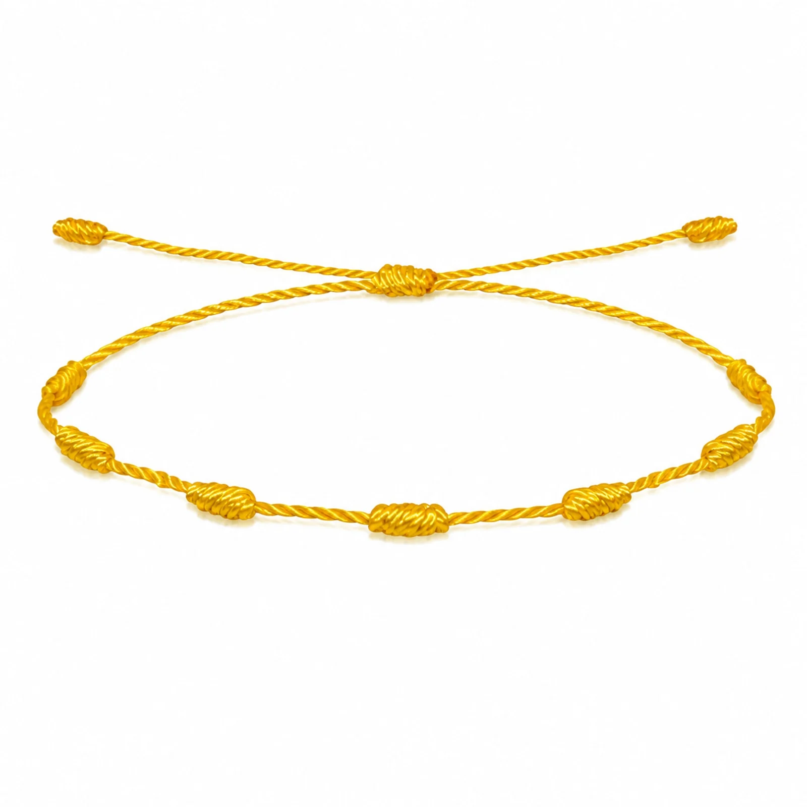 PULSERA 7 NUDOS DORADO