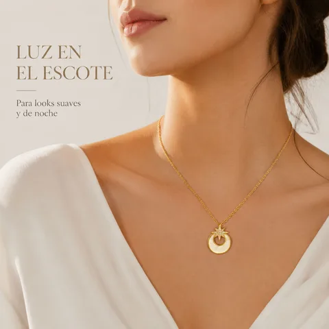 COLGANTE CHAPADO ORO 14K CON CIRCONITA