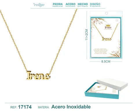 COLLAR IRENE ACERO COLOR DORADO