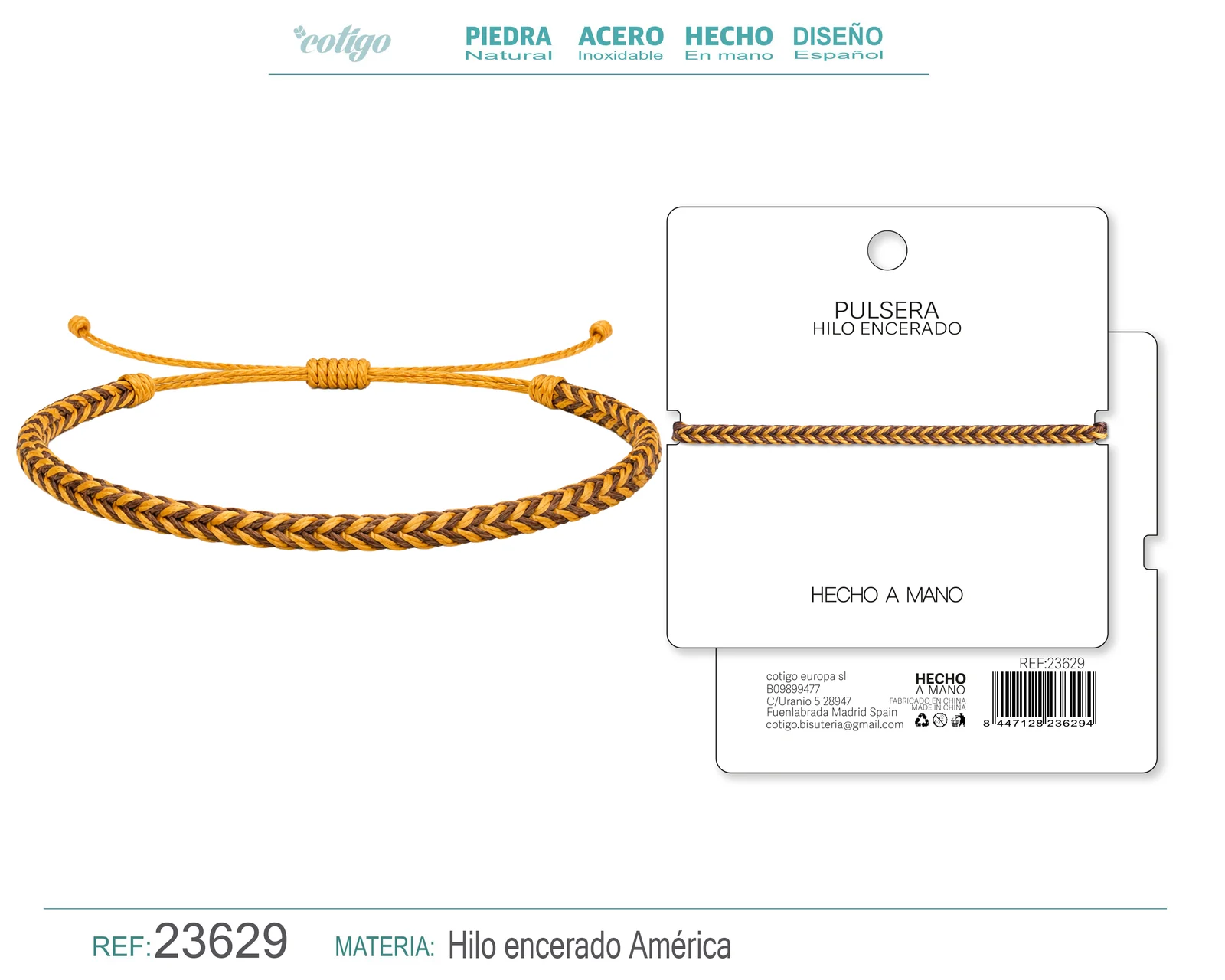 PULSERA HILO ENCERADO