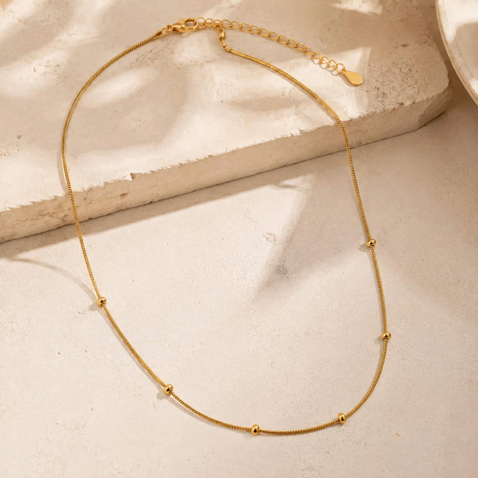 COLLAR DE CADENA ACERO DORADO