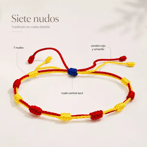 PULSERA 7 NUDOS DE BANDERA DE  VALENCIA