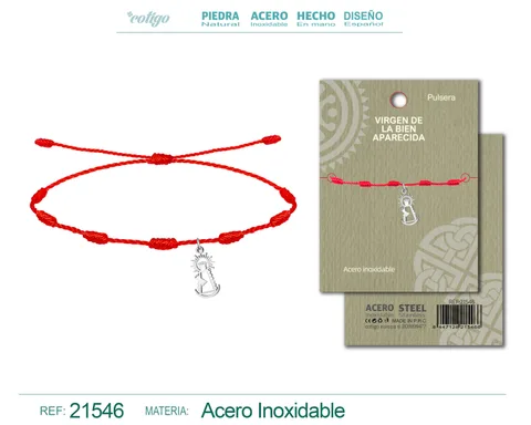PULSERA 7 NUDOS CON VIRGEN DE LA BIEN APARECIDA