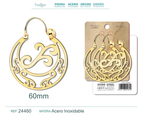 ARGOLLA CANARIA 60MM ACERO COLOR DORADO