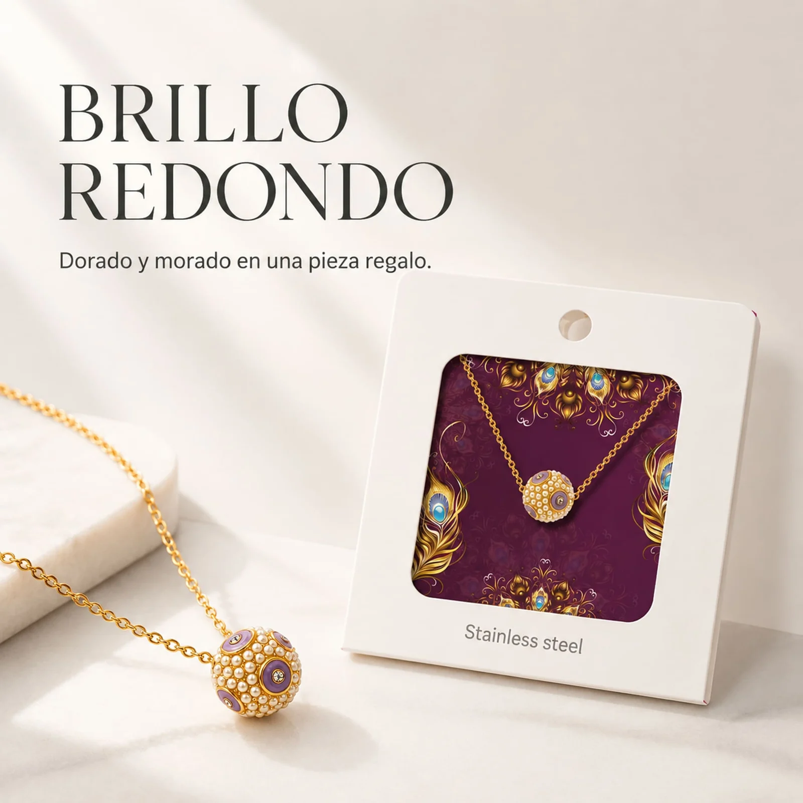 COLGANTE CHAPADO ORO 14K CON CIRCONITA