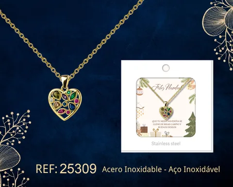 24744-COLGANTE CHAPADO ORO 14K CON CIRCONITA PARA NAVIDAD