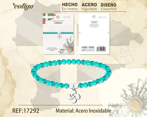 PULSERA TUQUESA -LAUBURU-PLATEADO