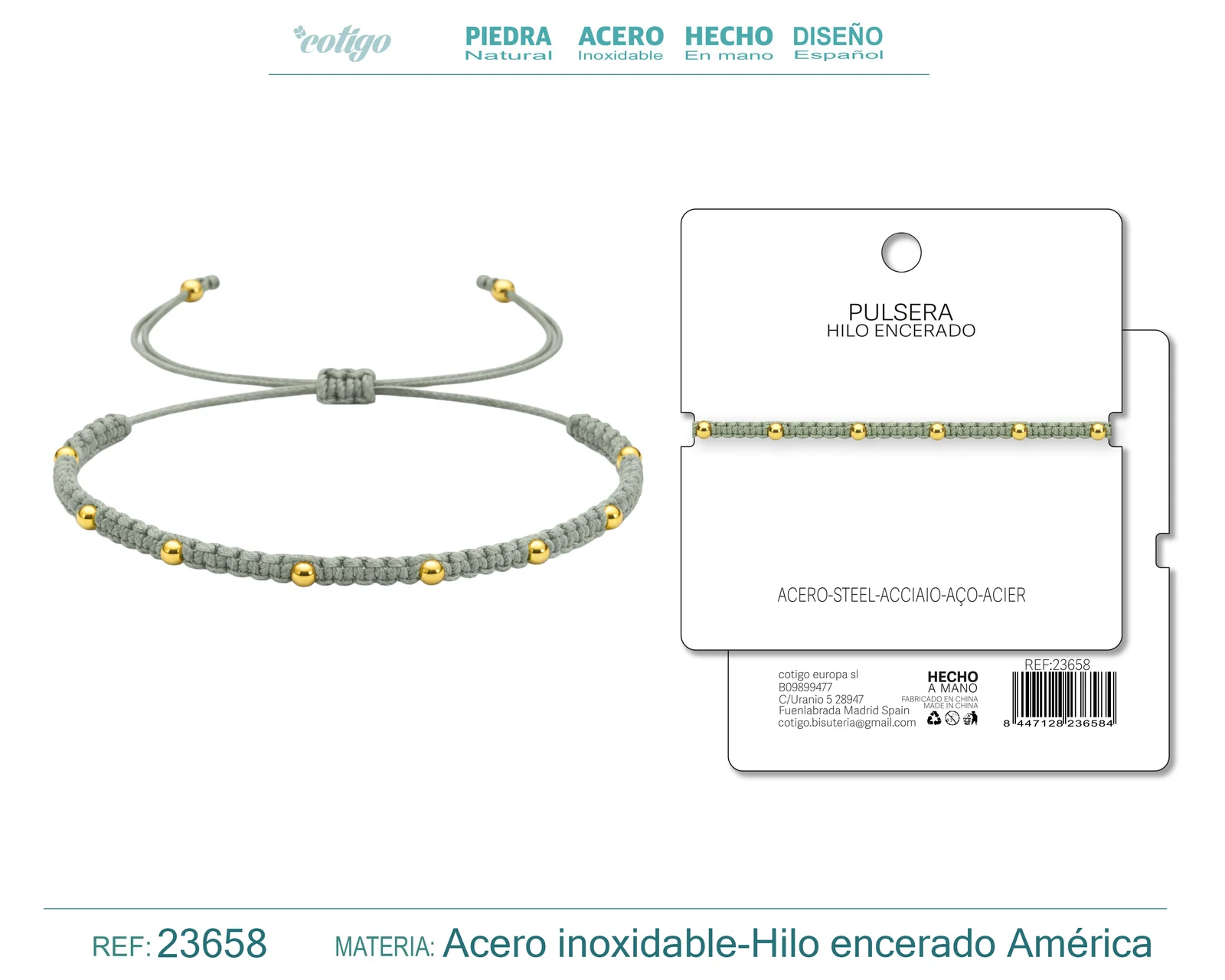 PULSERA HILO ENCERADO