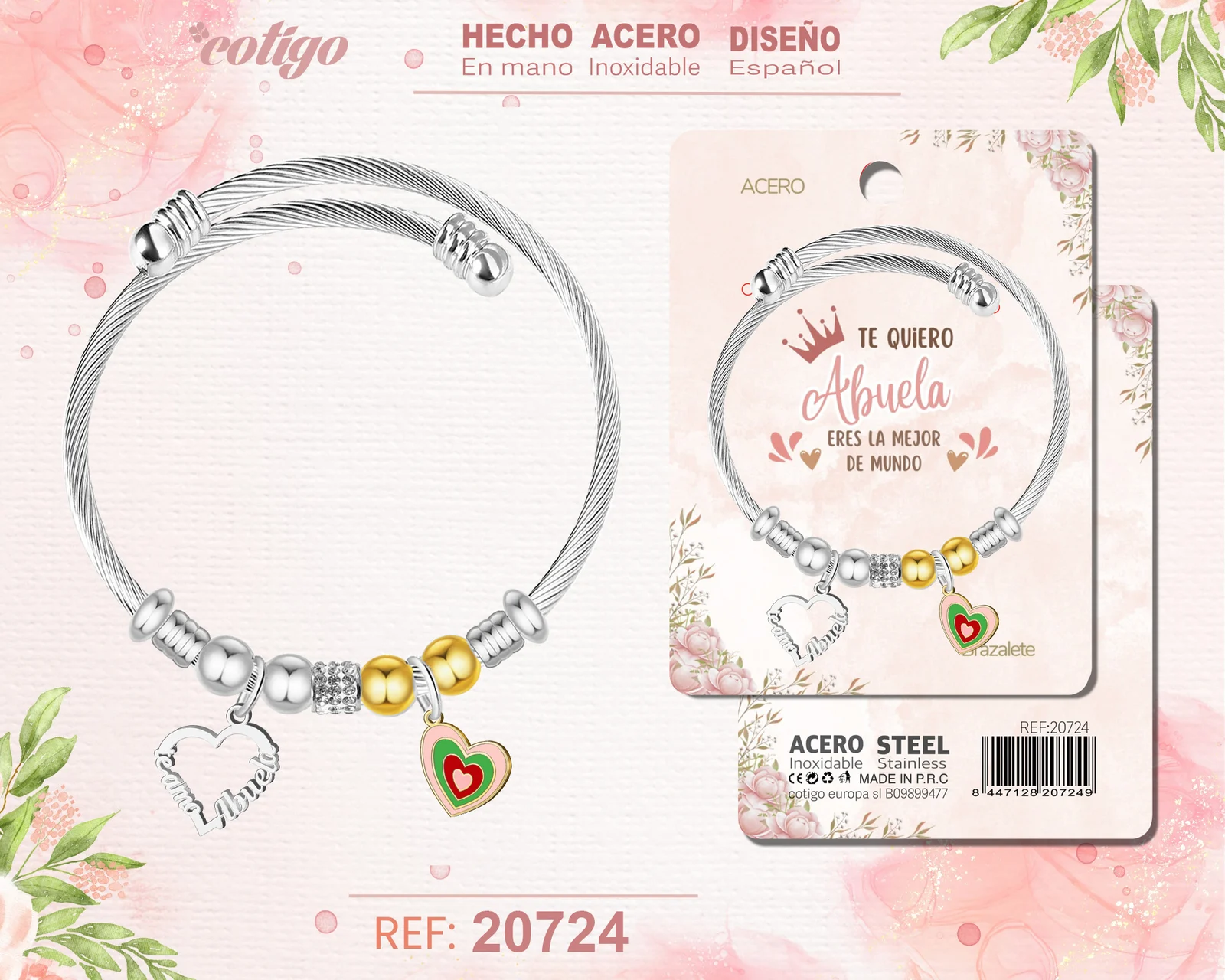 BRAZALETE ACERO PARA ABUELA