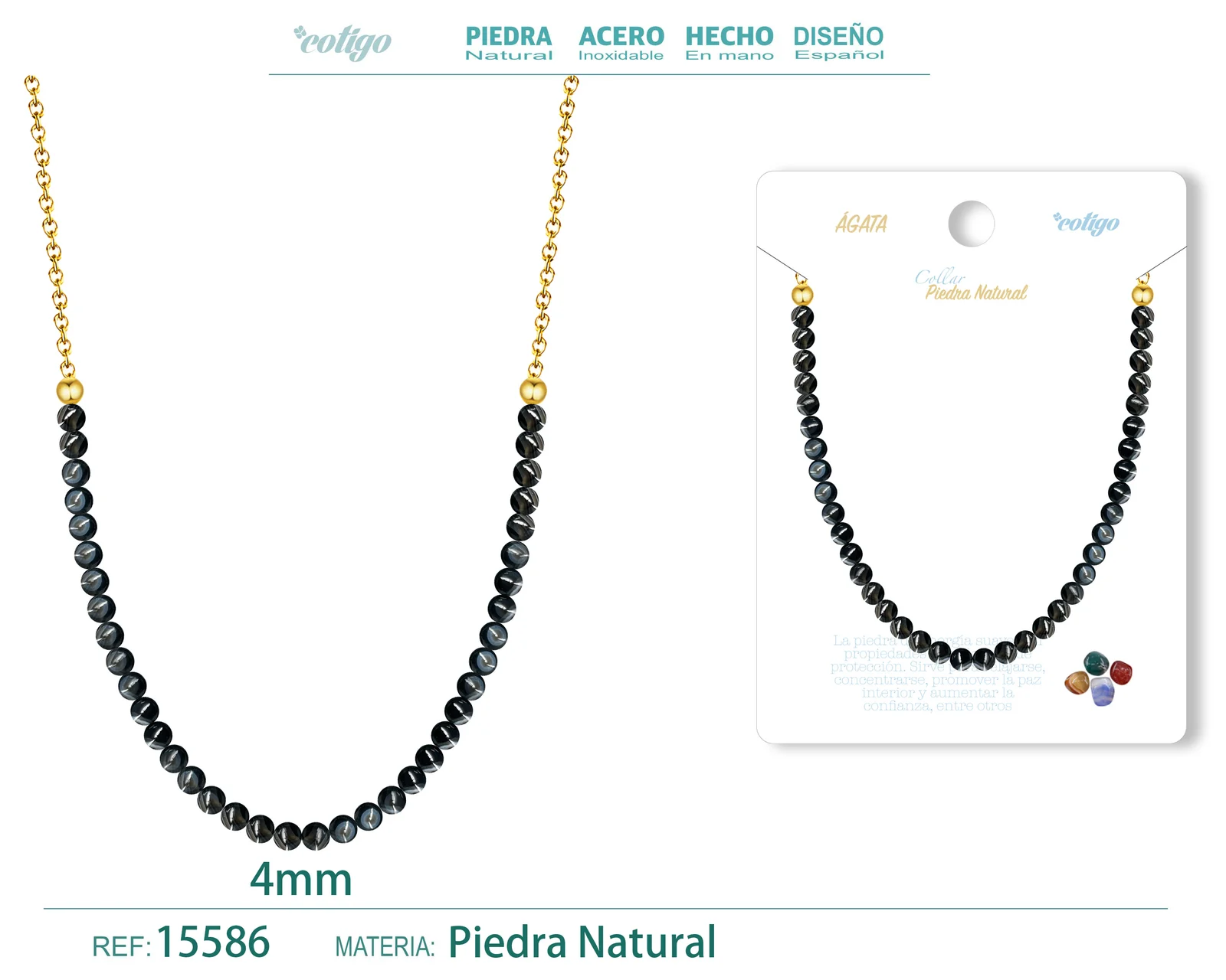 COLLAR AGATA 4MM