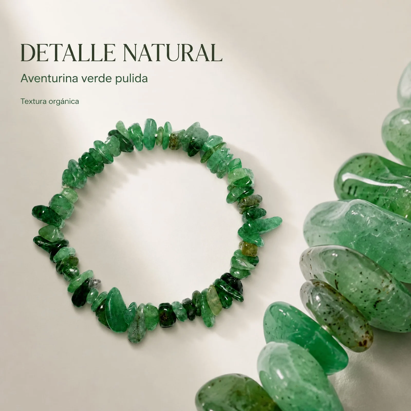 Pulsera Piedra natural Aventurina Verde