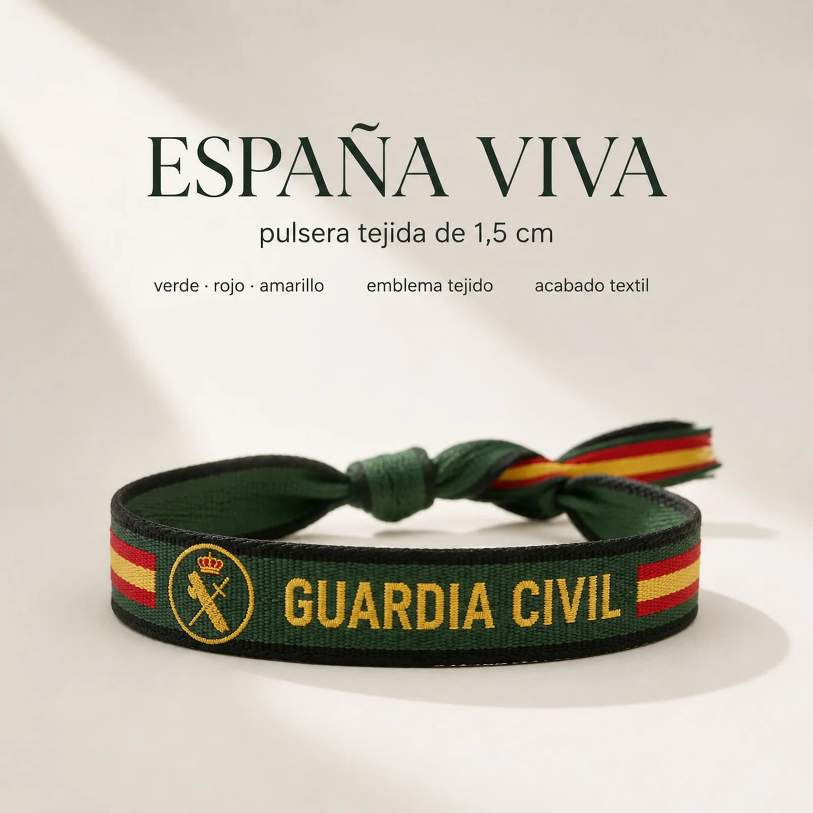 PULSERA ESPAÑA TEJIDO-GUARDIA CIVIL