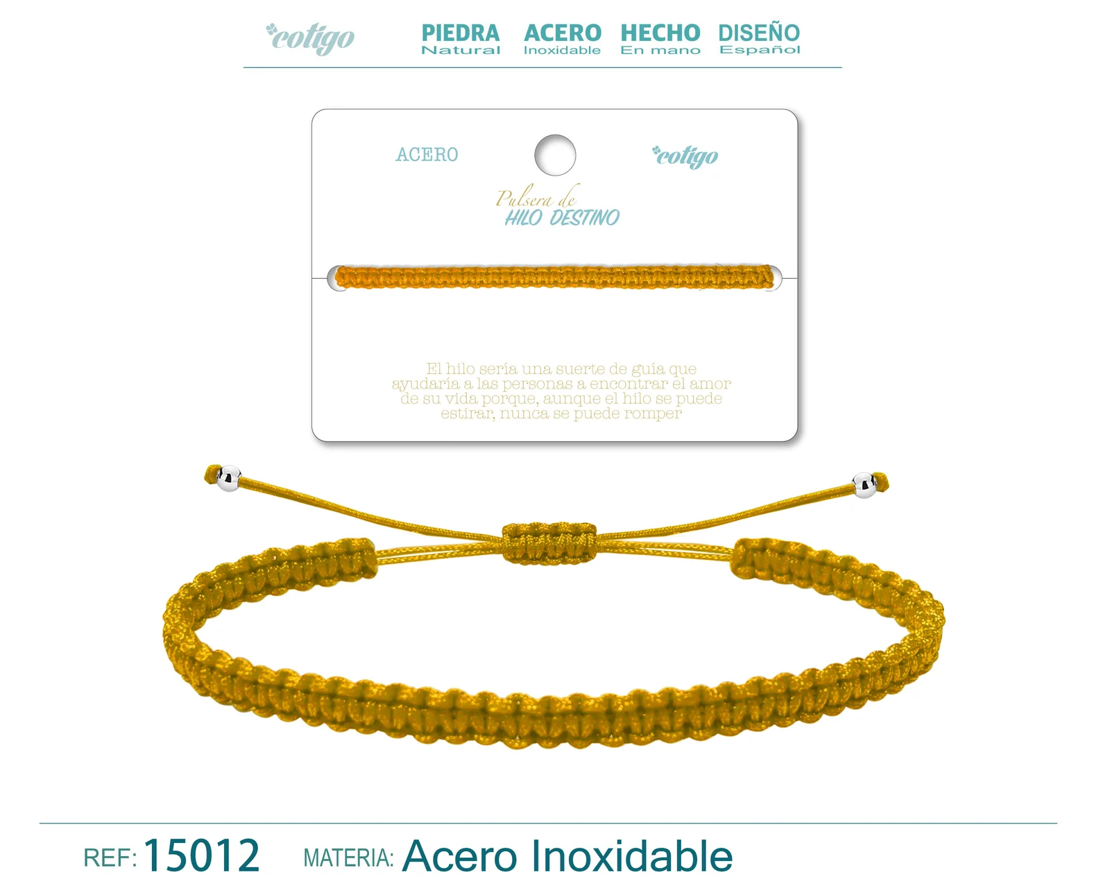 PULSERA HILO DESTINO COLOR DORADO