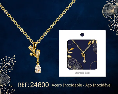 COLGANTE CHAPADO ORO 14K CON CIRCONITA