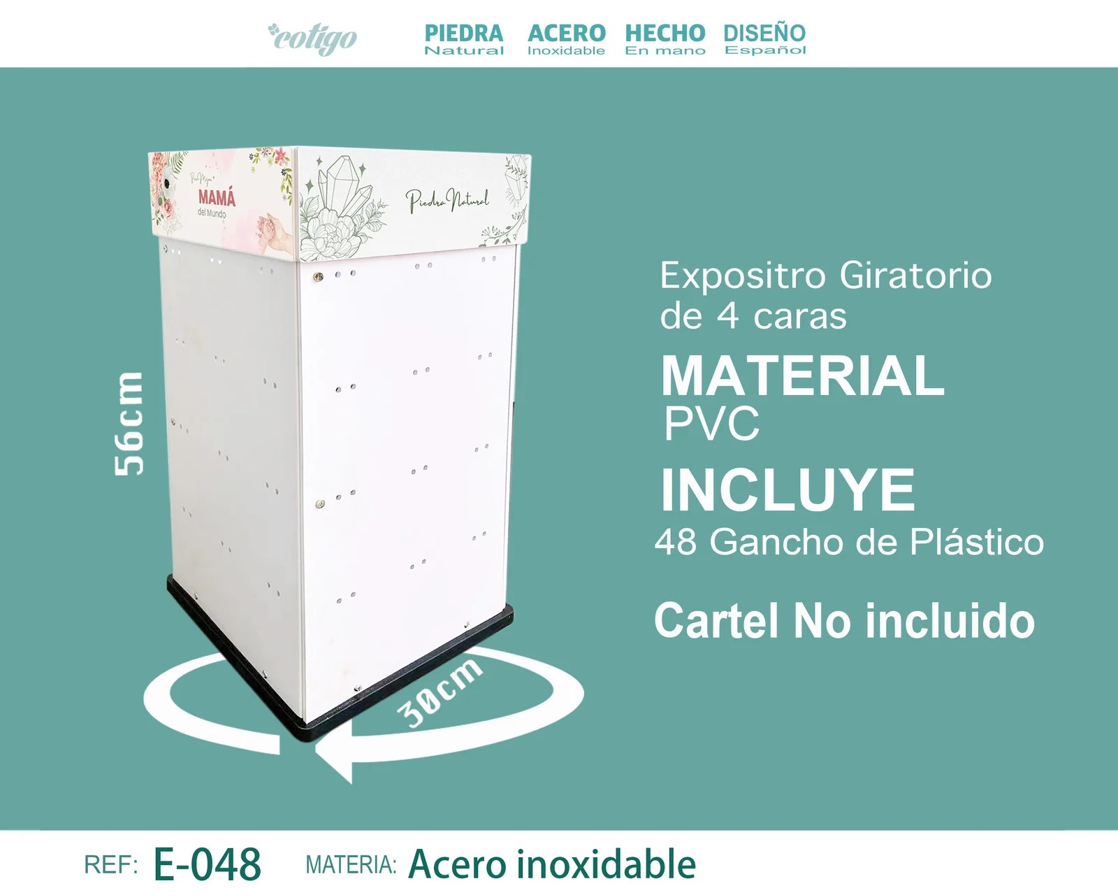 EXPOSITOR PARA 48 MODELOS CON GANCHO