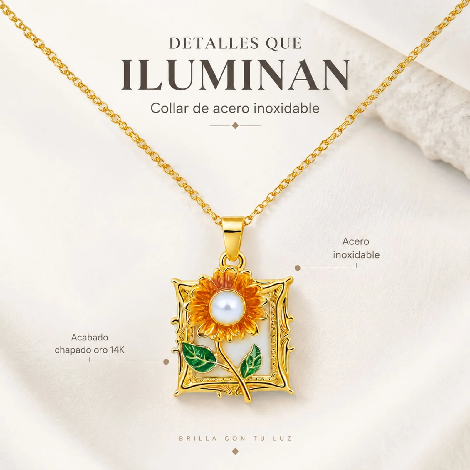 COLGANTE CHAPADO ORO 14K CON CIRCONITA