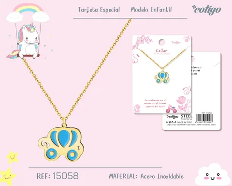 COLLAR NIÑA ACERO COLOR DORADO