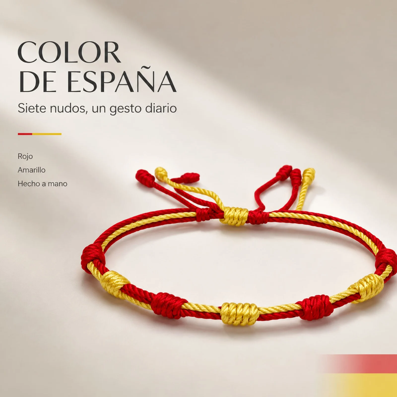 PULSERA 7 NUDOS DE BANDERA DE  ESPAÑA