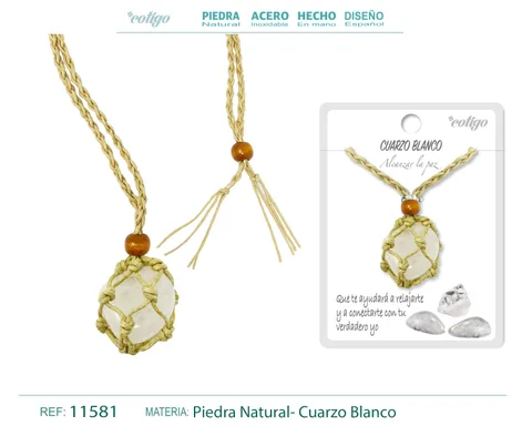 COLGANTE DE CUARZO BLANCO