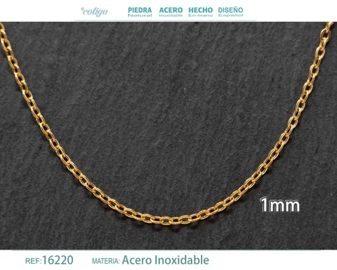 COLLAR DE CADENA ACERO DORADO