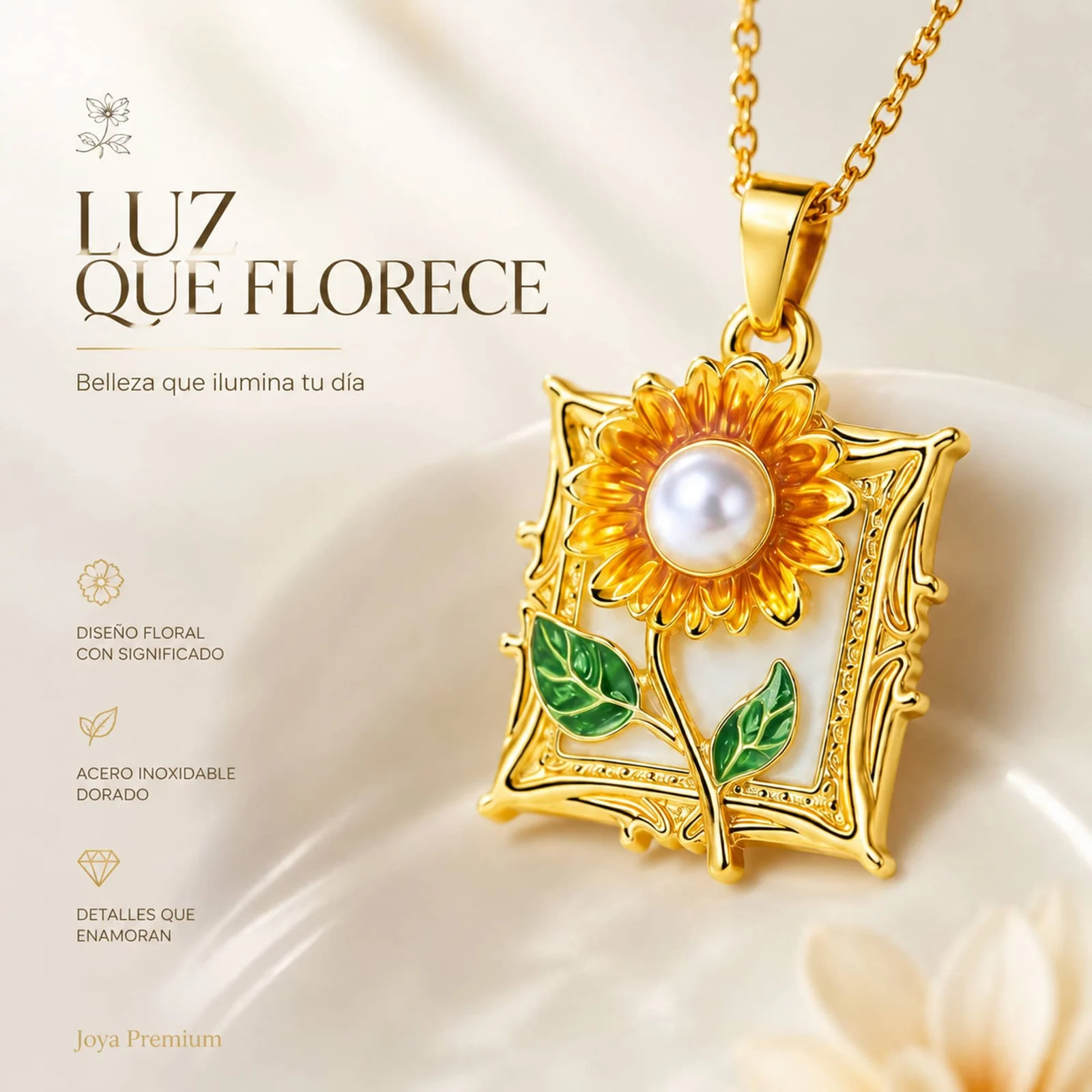COLGANTE CHAPADO ORO 14K CON CIRCONITA