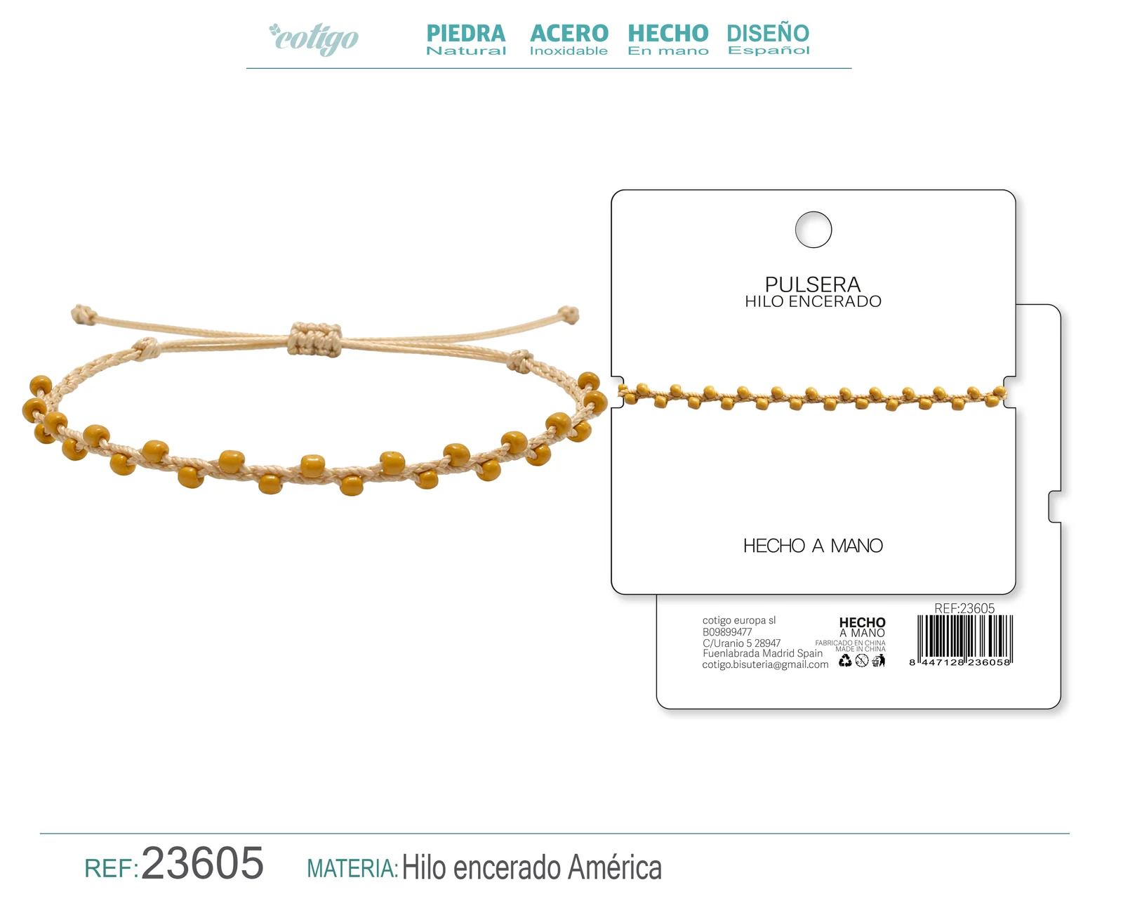 PULSERA HILO ENCERADO