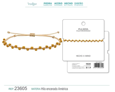PULSERA HILO ENCERADO