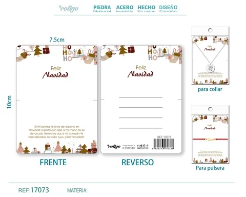 TARJETA DE NAVIDAD PARA BISUTERIA