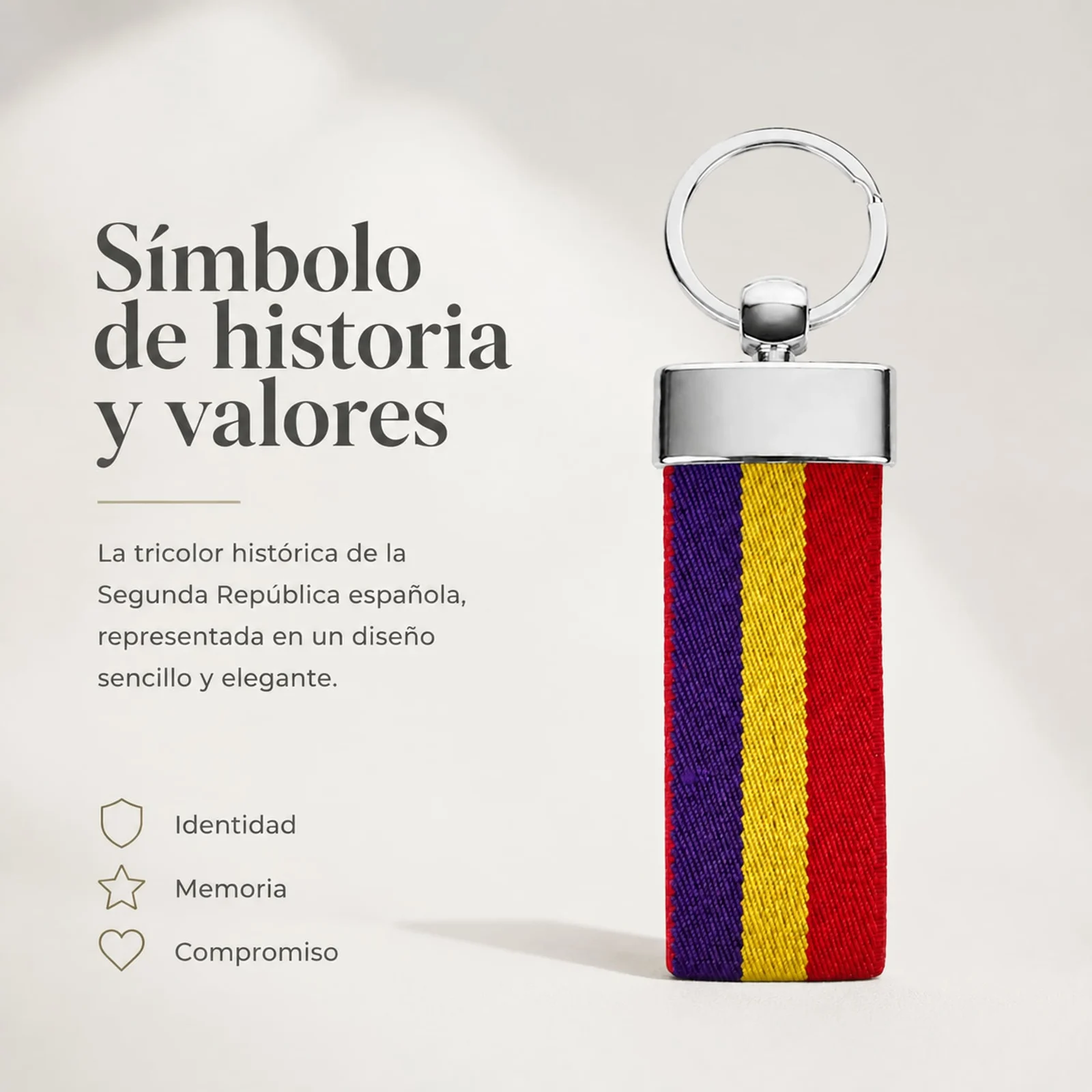 LLAVERO BANDERA ESPAÑA DE CINTA