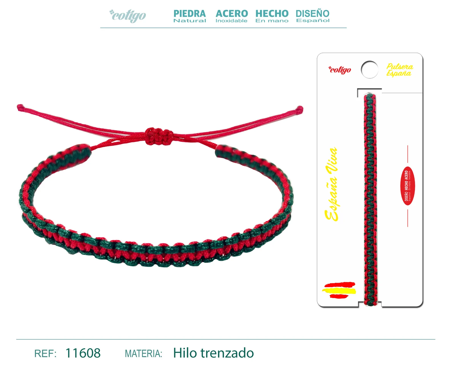 PULSERA BANDERA ESPAÑA VERDE