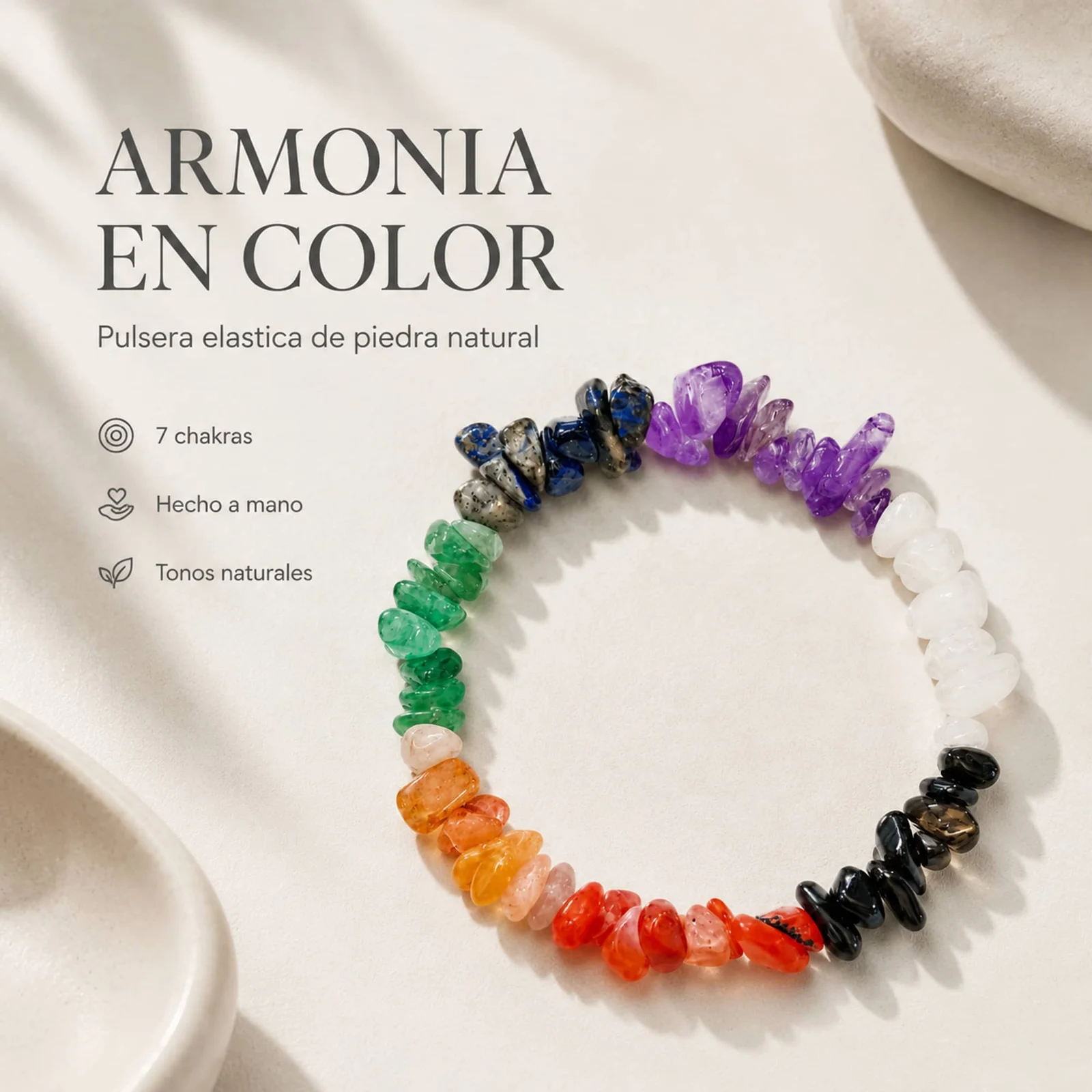 Pulsera Piedra natural 7 Chakras