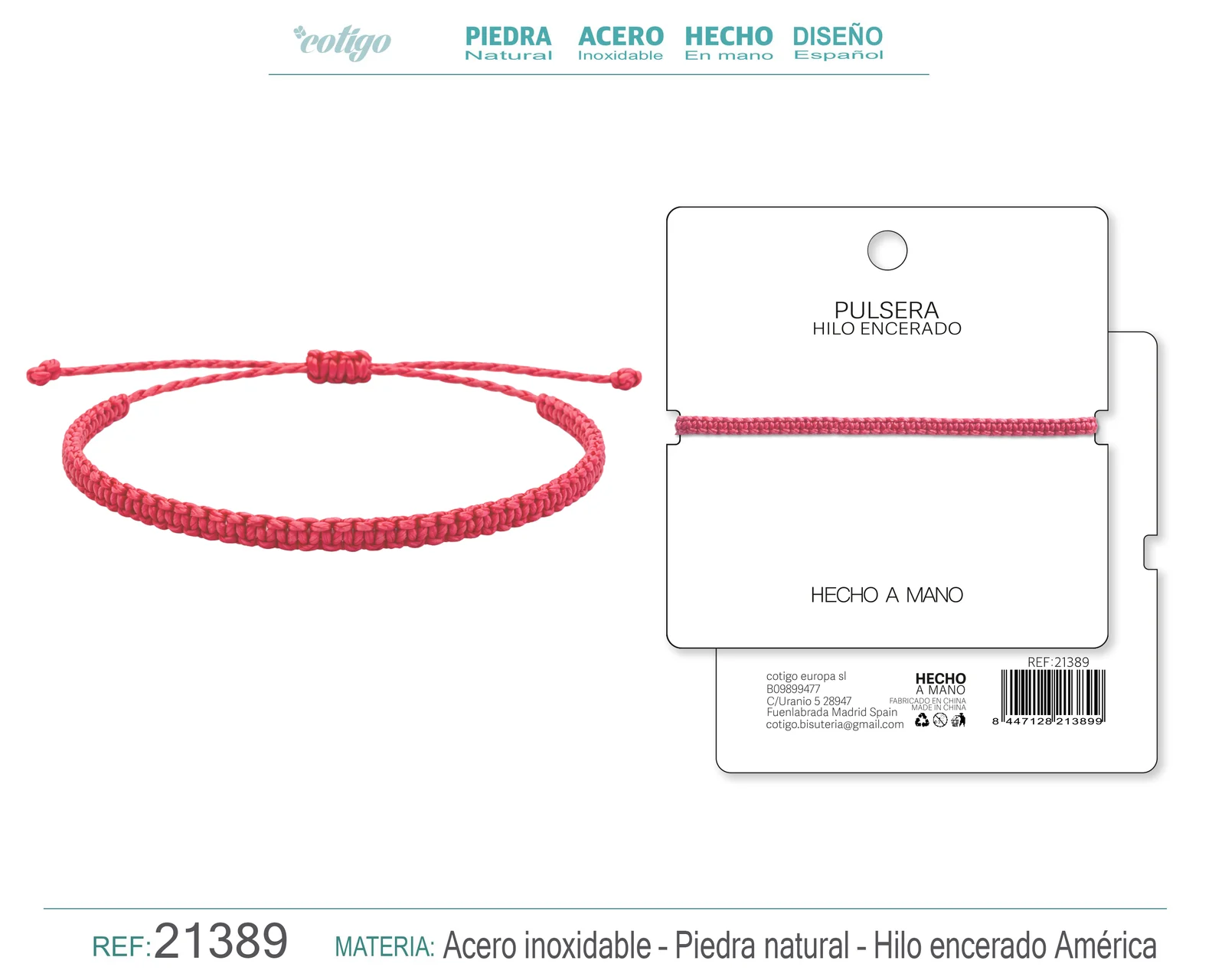 PULSERA HILO ENCERADO