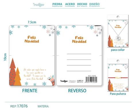 TARJETA DE NAVIDAD PARA BISUTERIA