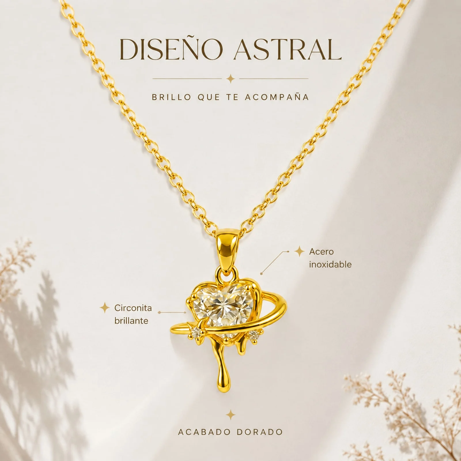 COLGANTE CHAPADO ORO 14K CON CIRCONITA