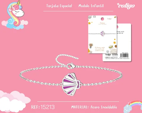 PULSERA DE NIÑA ACERO COLOR PLATEADO