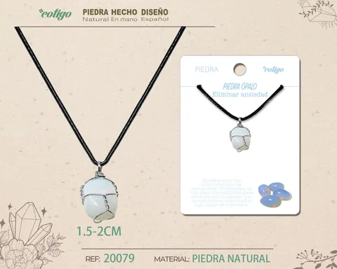 COLGANTE PIEDRA NATURAL- OPALINA