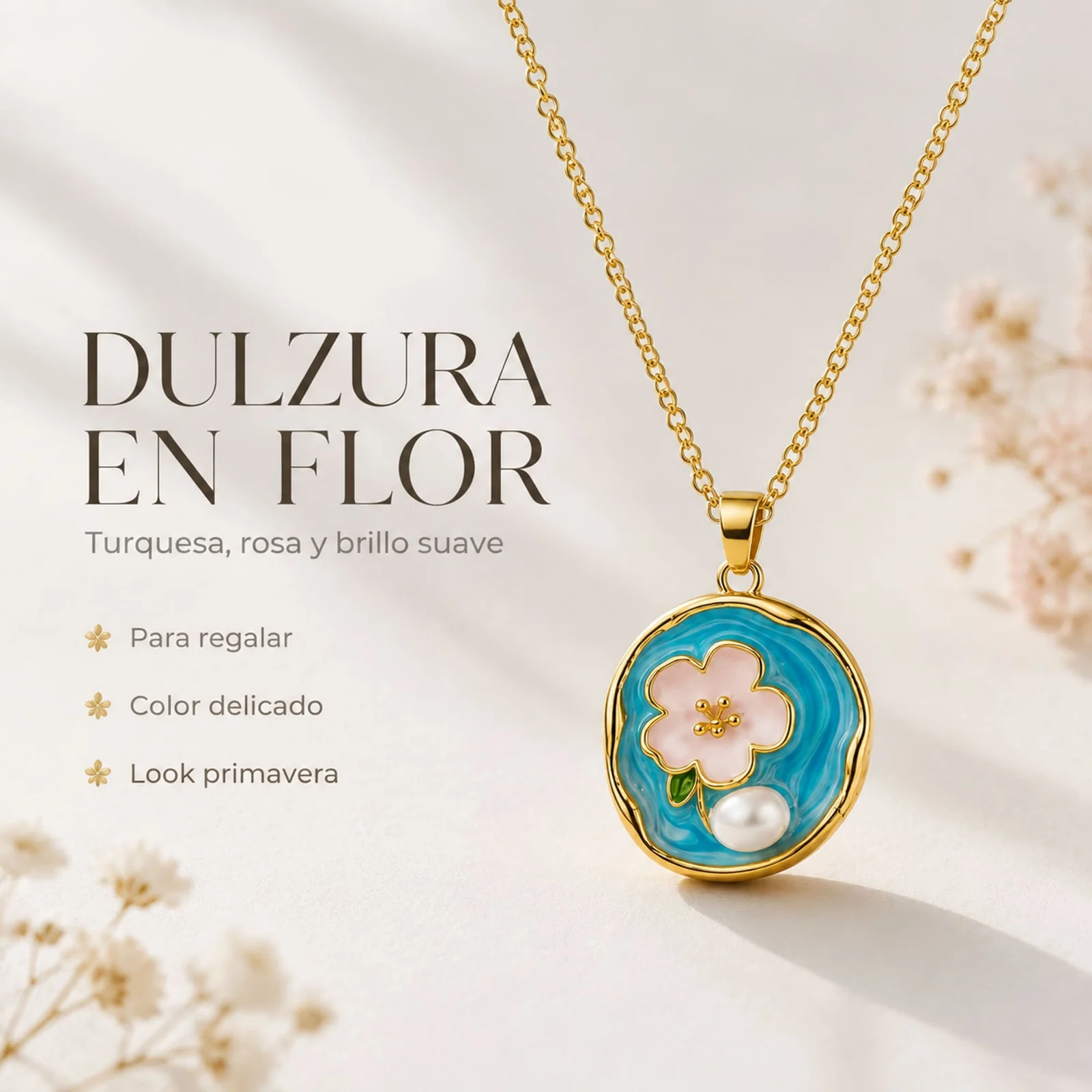 COLGANTE CHAPADO ORO 14K CON CIRCONITA