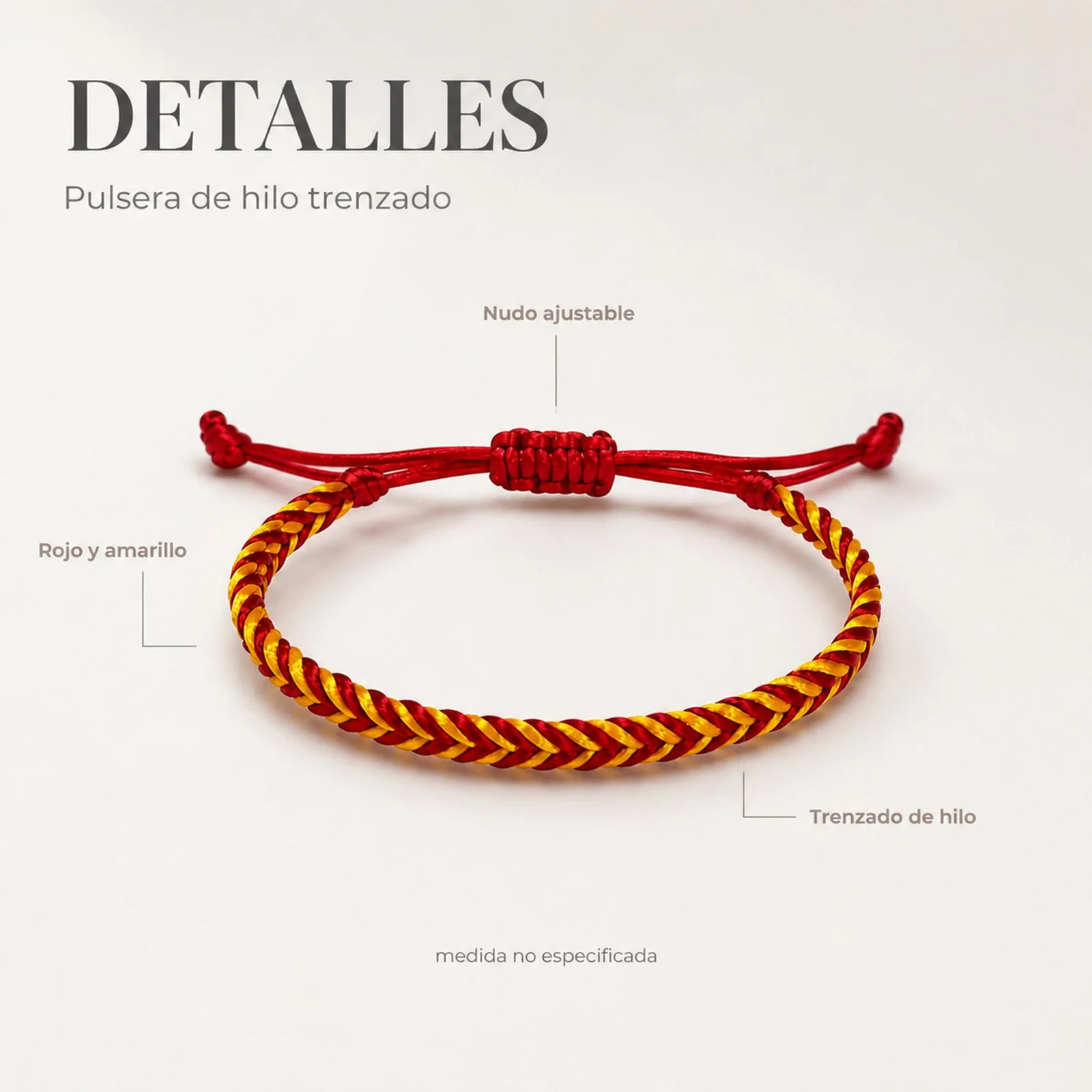 Pulsera Bandera España de Hilo Destino