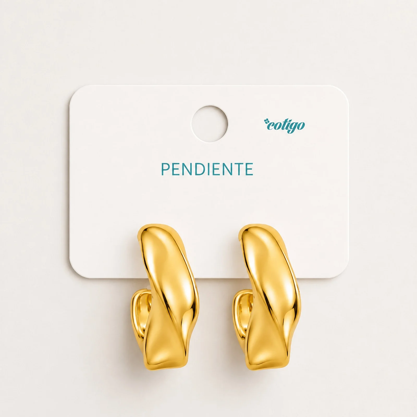 Pendiente de Plástico Metalizado