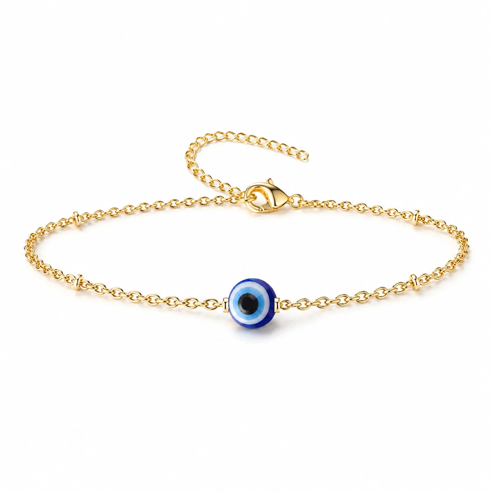 PULSERA OJO TURCO ACERO COLOR DORADO