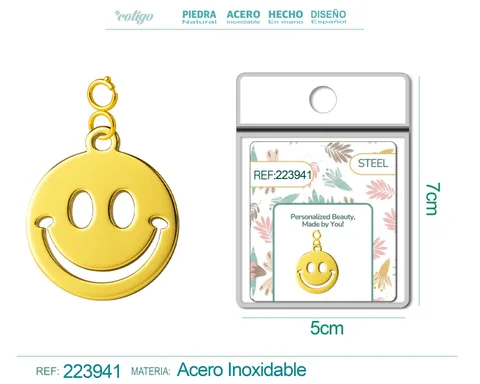 CHARM ACERO INOXIDABLE COLOR DORADO -CON CIERRE