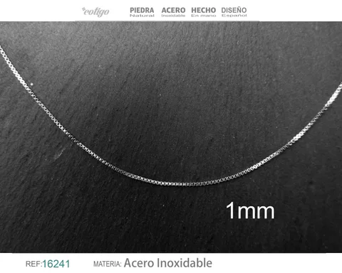COLLAR DE CADENA ACERO PLATEADO