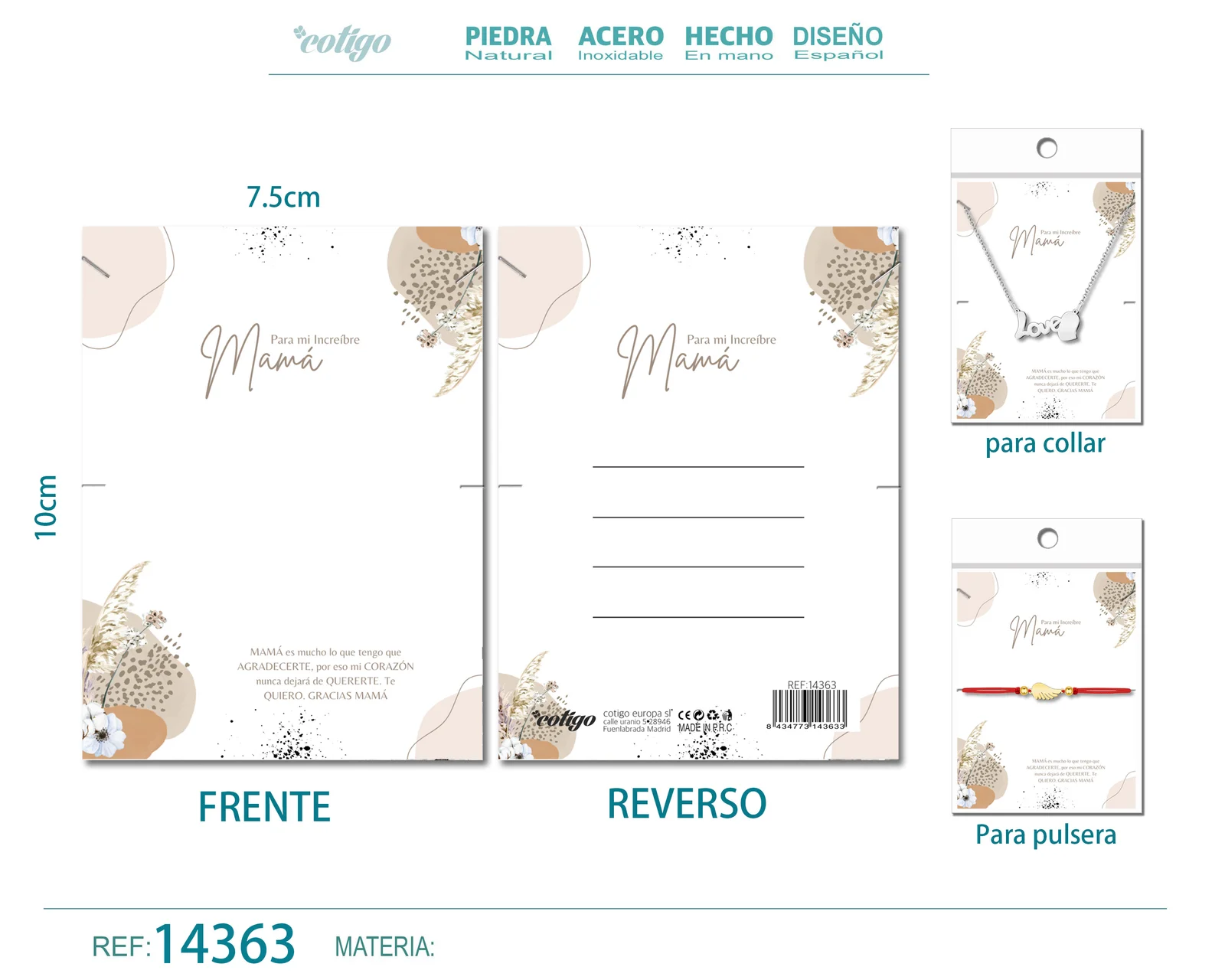 TARJETA FELICITACIÓN PARA MAMÁ
