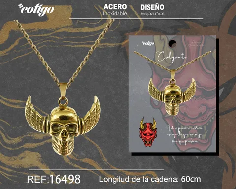 COLGANE HOMBRE ACERO COLOR DORADO