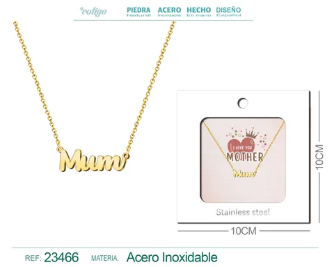 COLLAR INGLES PARA MUM ACERO CON SOBRE