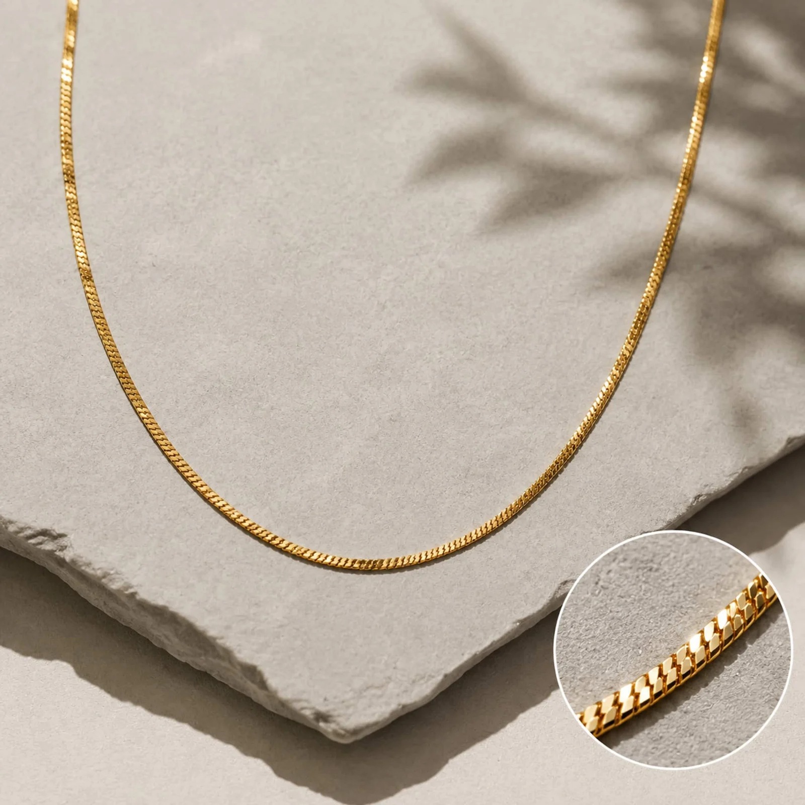 COLLAR DE CADENA ACERO DORADO