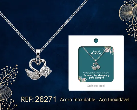 COLGANTE CHAPADO ORO 14K CON CIRCONITA PARA REGALAR